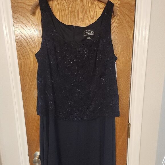 Alex Evenings Navy Dress - Picture 7 of 11